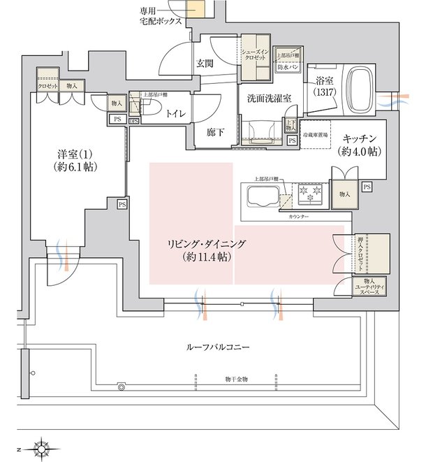 ジオ京都堀川三条 間取り Ir type