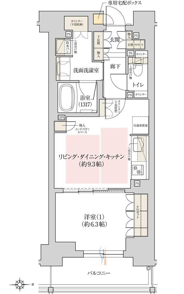 ジオ京都堀川三条 間取り D type