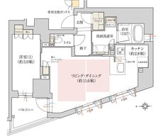 ジオ京都堀川三条 間取り K type