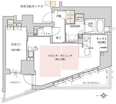 ジオ京都堀川三条 間取り Kr type