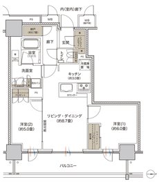 リビオタワー大分 間取り Hタイプ