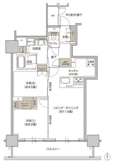 リビオタワー大分 間取り Eタイプ