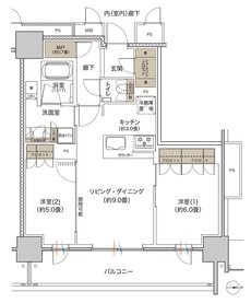 リビオタワー大分 間取り H2タイプ