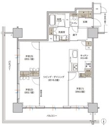 リビオタワー大分 間取り Iタイプ