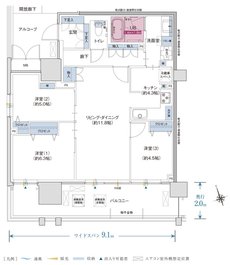 ザ・プレミアム長崎駅前 間取り L1タイプ