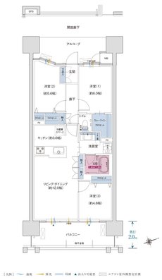 ザ・プレミアム長崎駅前 間取り N1タイプ