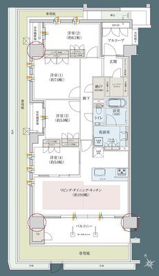 レ・ジェイドシティ千里藤白台 間取り W-Ag TYPE