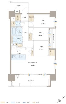 アーバンパレス博多グロウサイド 間取り E type（Menu3）