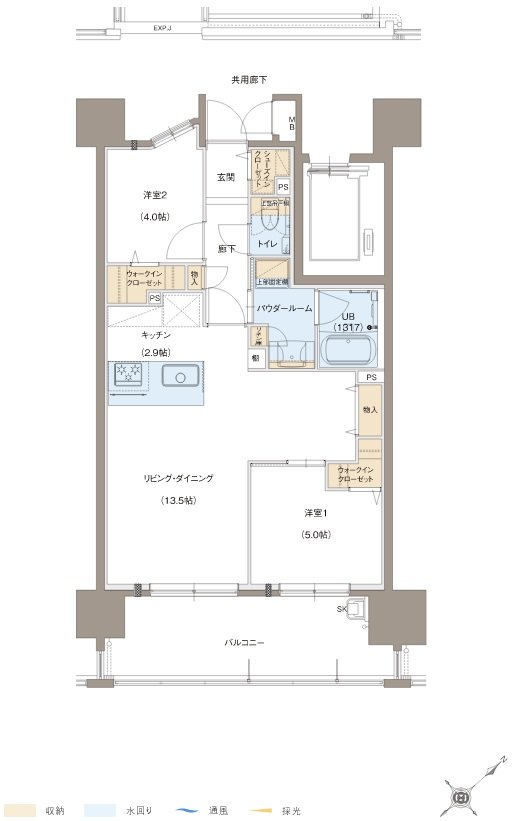 アーバンパレス博多グロウサイド 間取り D type（Menu1）