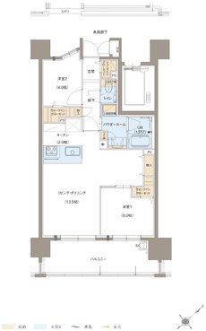 アーバンパレス博多グロウサイド 間取り D type（Menu1）