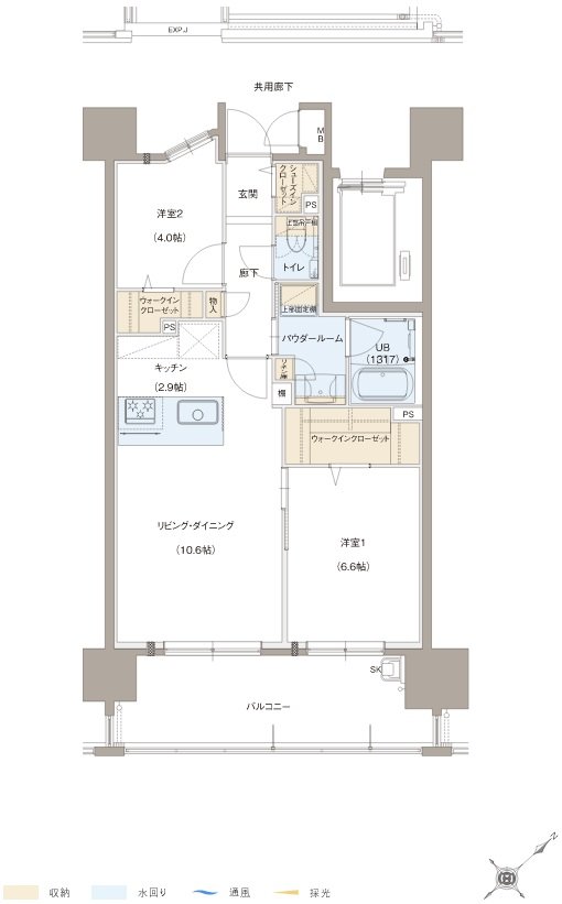 アーバンパレス博多グロウサイド 間取り D type（Menu2）