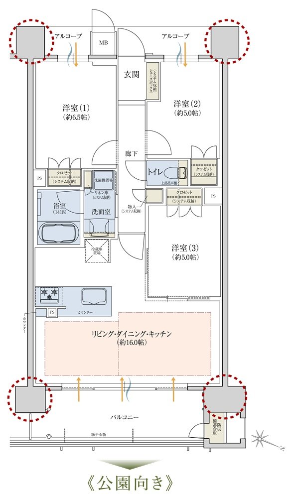 レ・ジェイド千里藤白台３丁目 間取り L TYPE
