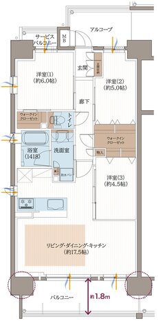 リベール東加古川駅前通り 間取り A-4type