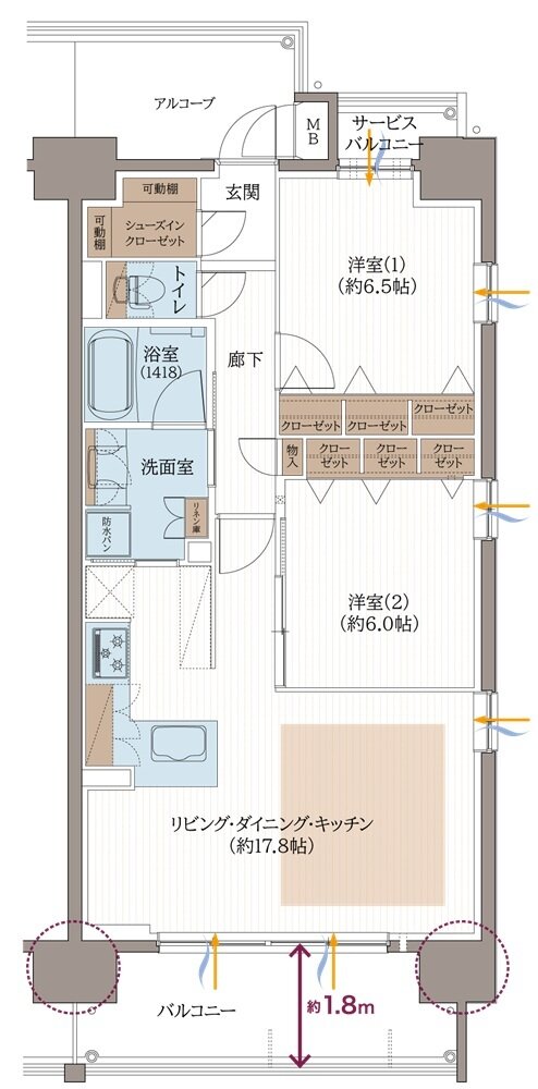 リベール東加古川駅前通り 間取り C-3type