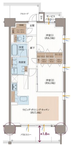 リベール東加古川駅前通り 間取り C-3type