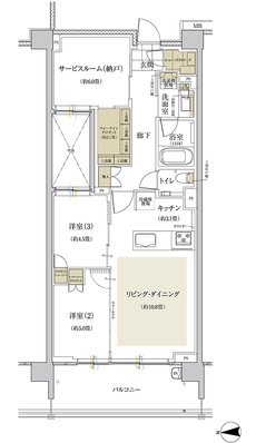 グランドメゾン武蔵小杉の杜 間取り D3タイプ【先着順販売住戸】