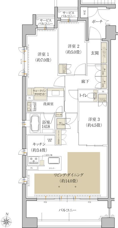 ローレルコート瑞穂汐路 間取り A type