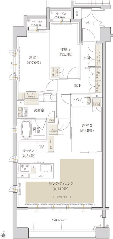 ローレルコート瑞穂汐路 間取り A type