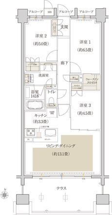 ローレルコート瑞穂汐路 間取り E type