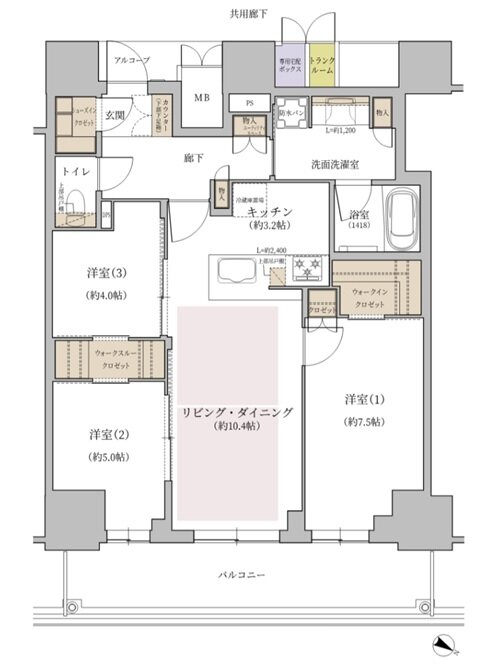 ジオタワー大阪十三 間取り SIタイプ（12階）