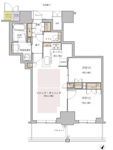 ジオタワー大阪十三 間取り UFタイプ（4階）