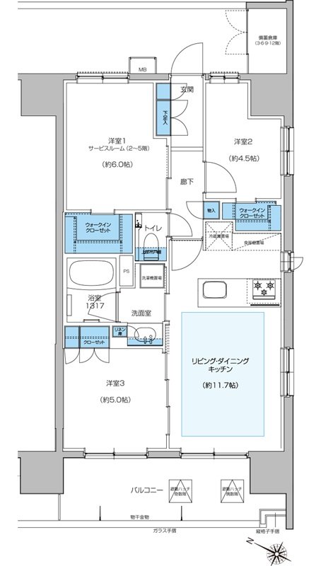 プレシス小田急相模原ステーションサイト 間取り Eタイプ