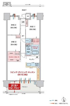 ヴェルディ・コーストテラス[吉島] 間取り F type（2～15階）