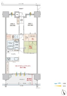 ヴェルディ・ザ・ガーデン大塚 間取り D type 和室（2～15階）