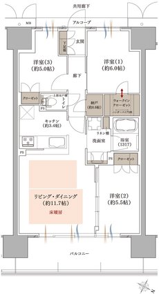 プラネスーペリア グラン大津瀬田 間取り O TYPE BASIC PLAN
