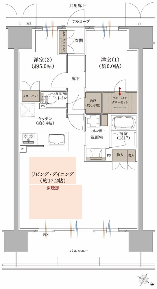 プラネスーペリア グラン大津瀬田 間取り O TYPE MENU PLAN1