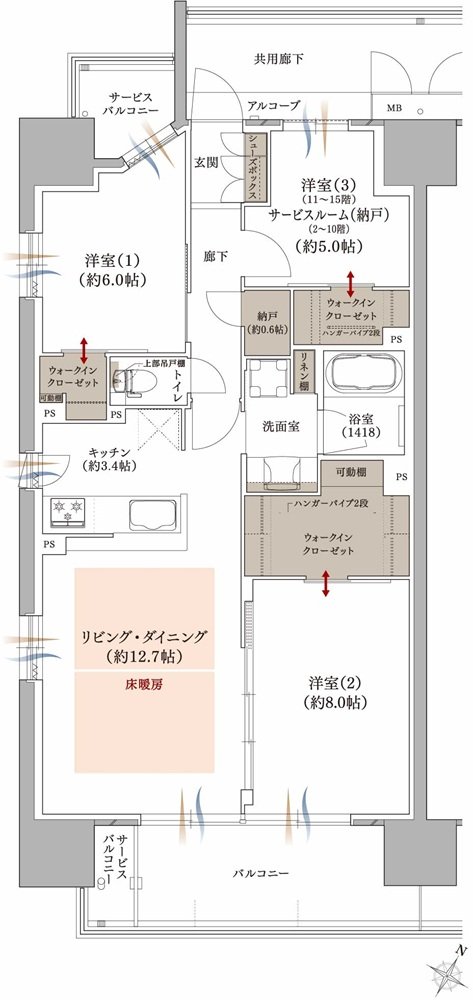 プラネスーペリア グラン大津瀬田 間取り D TYPE MENU PLAN4