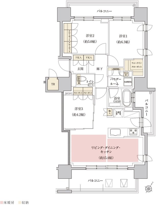 プレミスト札幌環状通東ステーションサイド 間取り I TYPE