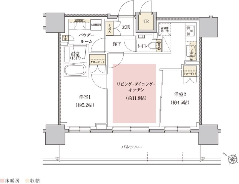 プレミスト札幌環状通東ステーションサイド 間取り D TYPE
