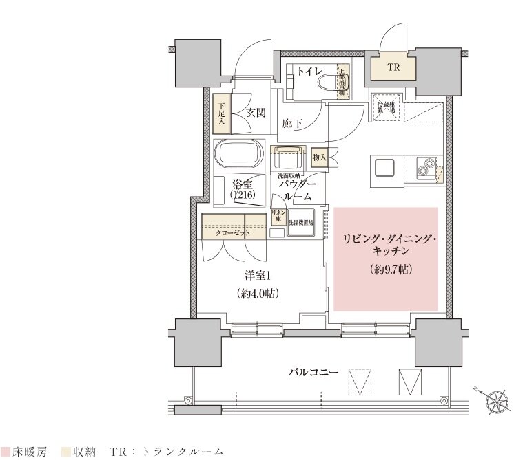 プレミスト札幌環状通東ステーションサイド 間取り C TYPE