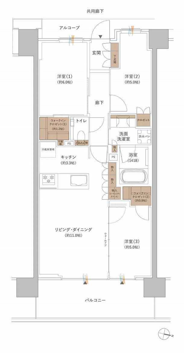 ジオ板橋大山 間取り N1タイプ