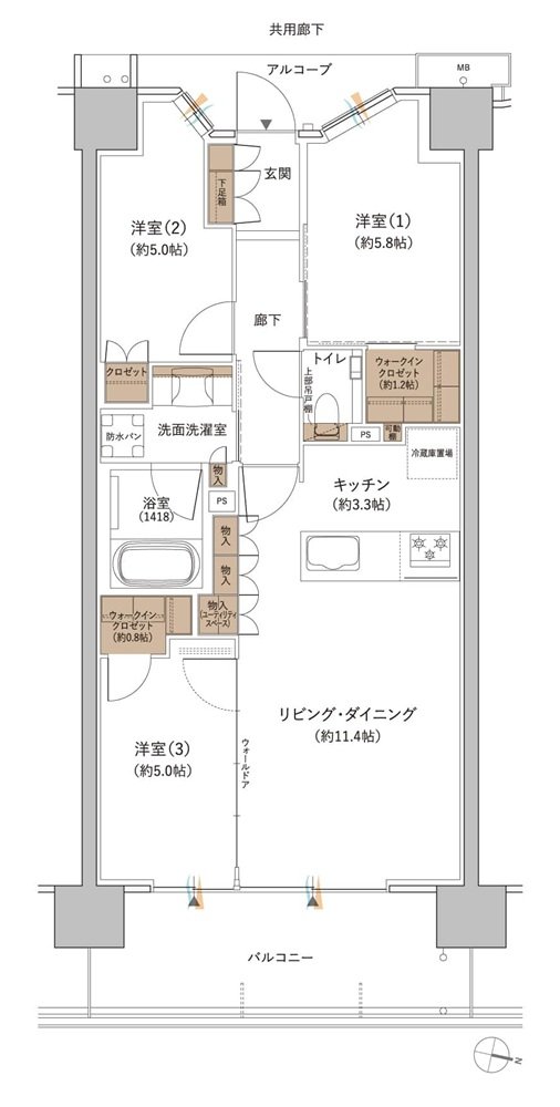 ジオ板橋大山 間取り N6タイプ