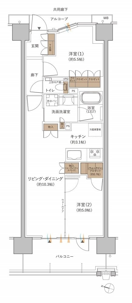 ジオ板橋大山 間取り C2タイプ