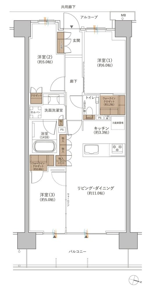 ジオ板橋大山 間取り N8タイプ