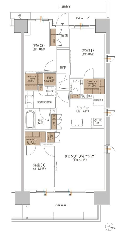 ジオ板橋大山 間取り Oタイプ