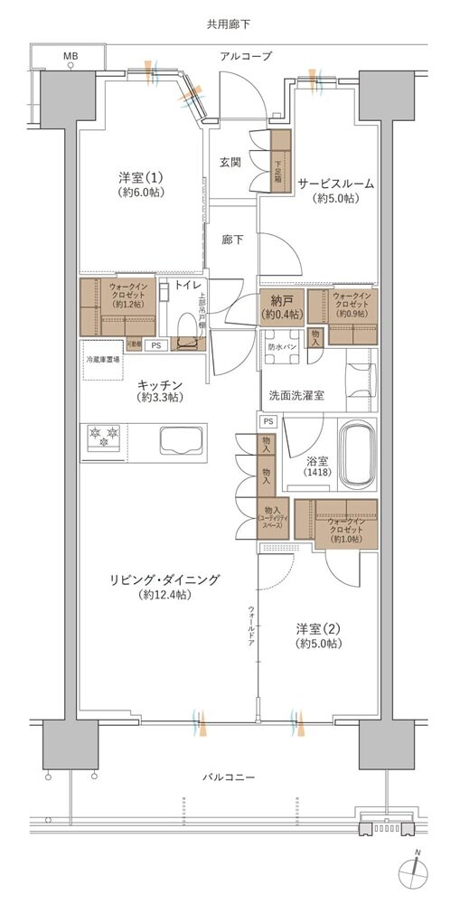 ジオ板橋大山 間取り F type