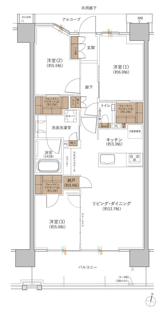 ジオ板橋大山 間取り K type