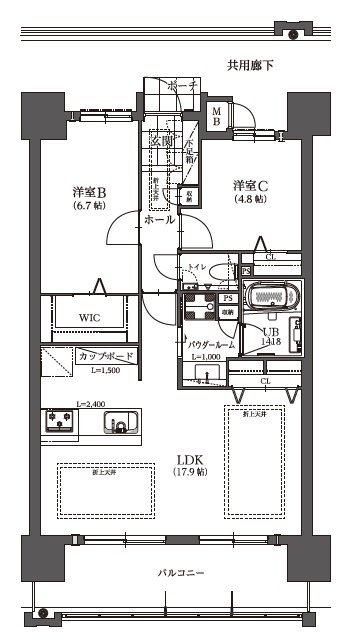 サンライフ黒原 間取り B2 type