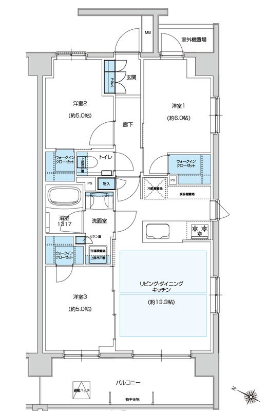 プレシス浦和美園 間取り Fタイプ