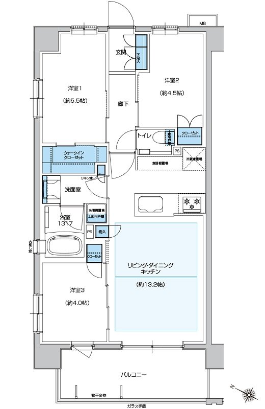 プレシス浦和美園 間取り Aタイプ