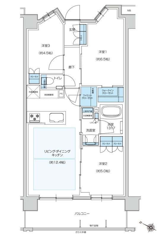 プレシス浦和美園 間取り Dタイプ
