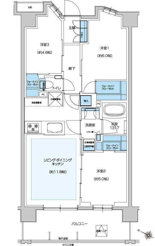 プレシス浦和美園 間取り Eタイプ