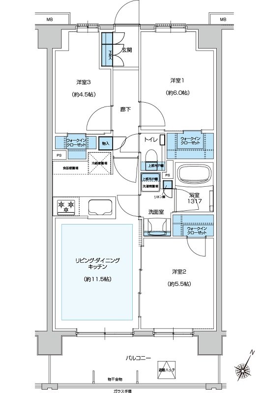 プレシス浦和美園 間取り Jタイプ
