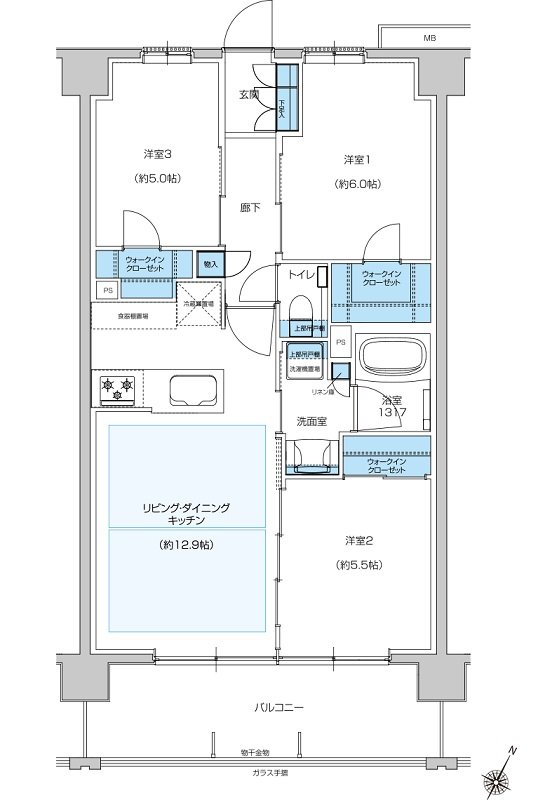 プレシス浦和美園 間取り Iタイプ