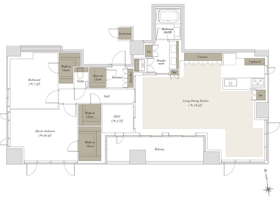タワー・ザ・ファースト栄三丁目 間取り Jタイプ MENU PLAN