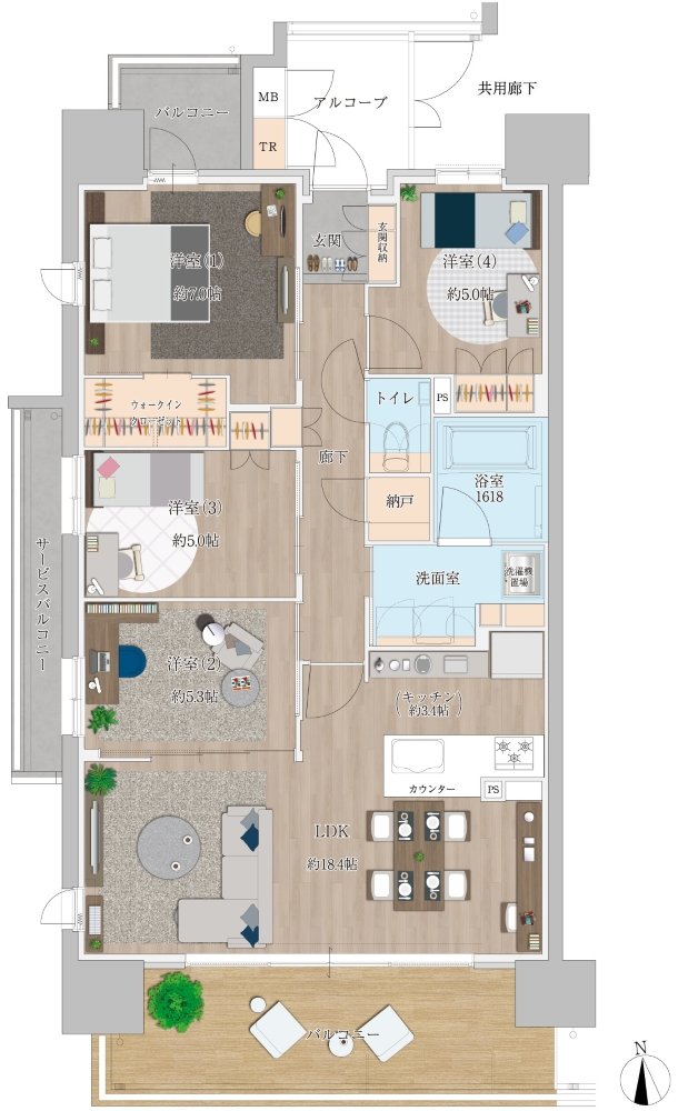 Tステージ 豊田四郷 レガリア EAST 間取り J type